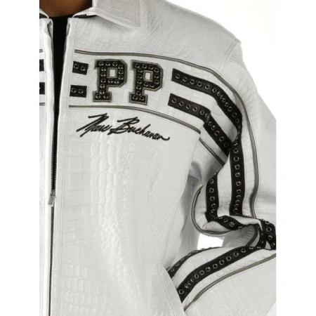 Pelle Pelle White World Renown MB Jacket | Leather Jacket view 4