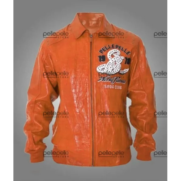 Pelle Pelle Soda Club Orange MB Jacket | Leather Jacket view 1