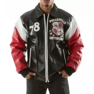 Pelle Pelle Men Invincible MB Leather Jacket | Red & Black