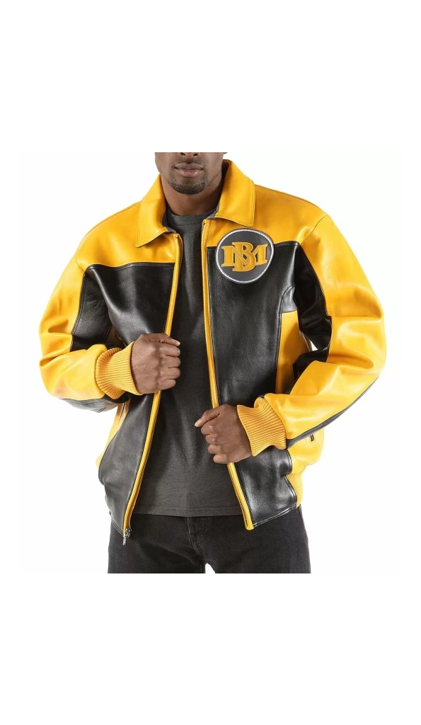 Pelle Pelle Men Yellow Black MB Jacket | Leather Jacket
