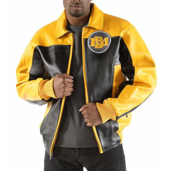 Pelle Pelle Men Yellow Black MB Jacket | Leather Jacket