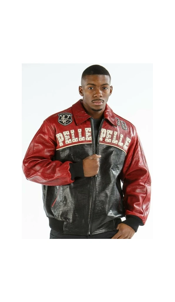 Pelle Pelle Red Black MB Leather Jacket | Men Jacket