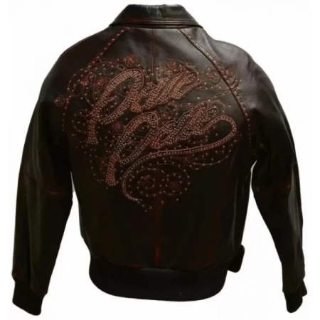 Pelle Pelle Men Dark Brown Leather Jacket | Studded Jacket view 2