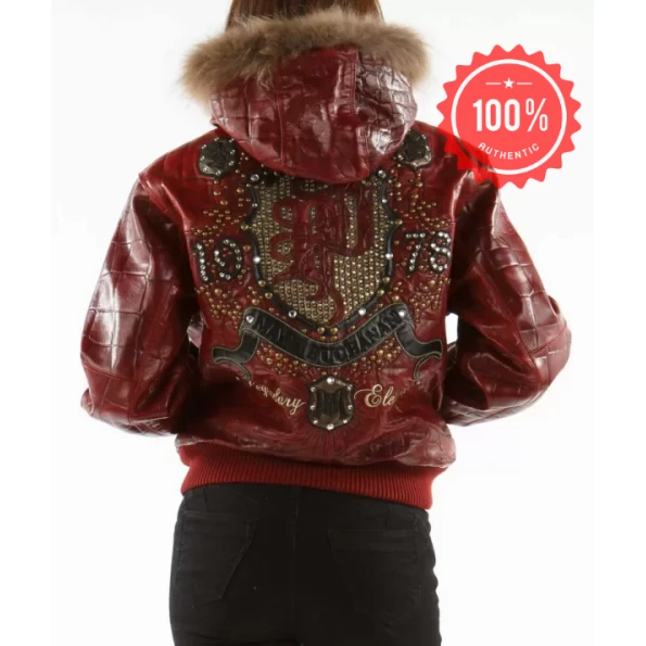 Pelle Pelle Red Women MB Croc Leather Jacket view 2