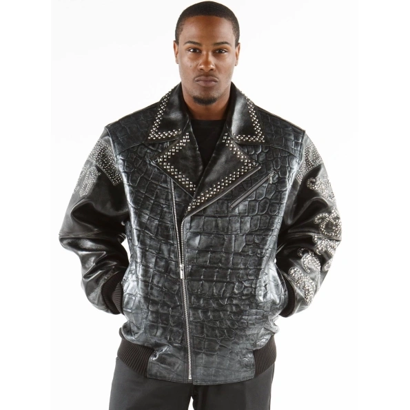 Pelle Pelle Men Black 1978 Studded Jacket | Leather Jacket view 1