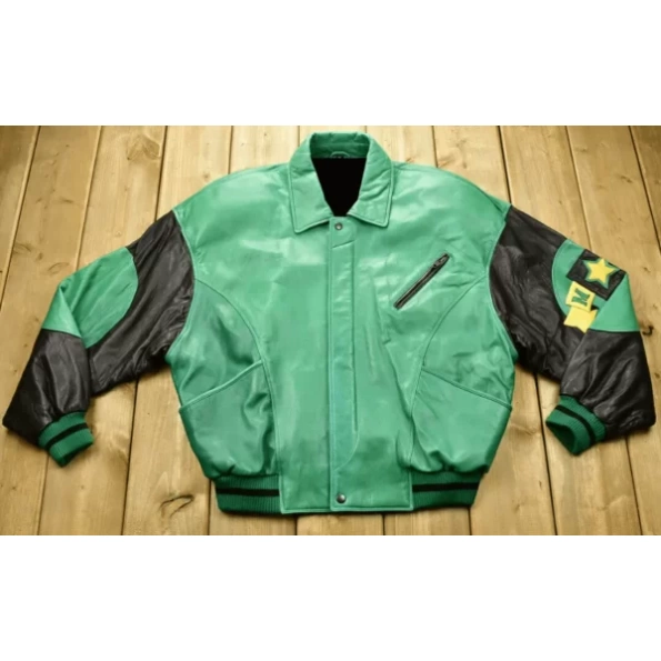 Pelle Pelle Green MB Star Soda Club Jacket | Leather Jacket