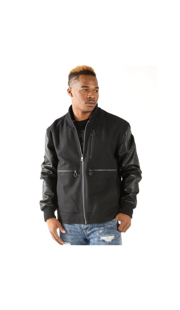 Pelle Pelle Black Wool Men Jacket