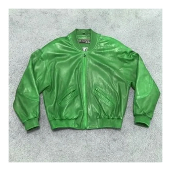 Pelle Pelle Green MB Leather Jacket | Men & Women view 2