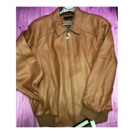 Pelle Pelle Brown Plain Leather Jacket | Men & Women view 2