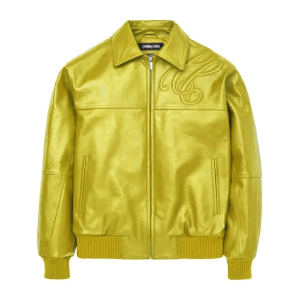 Pelle Pelle Yellow Plush Leather Jacket | Men & Women view 2