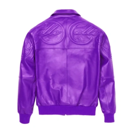 Pelle Pelle Purple Plush Leather Jacket | Men & Women view 2