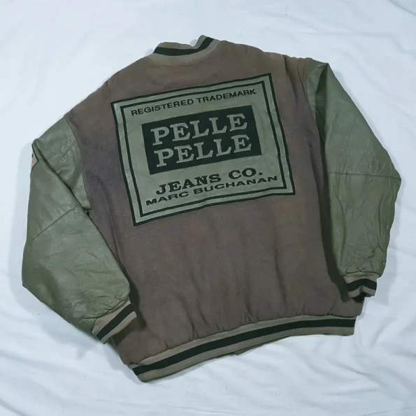 Pelle Pelle MB Jeans Co. Varsity Jacket | Leather & Wool view 2