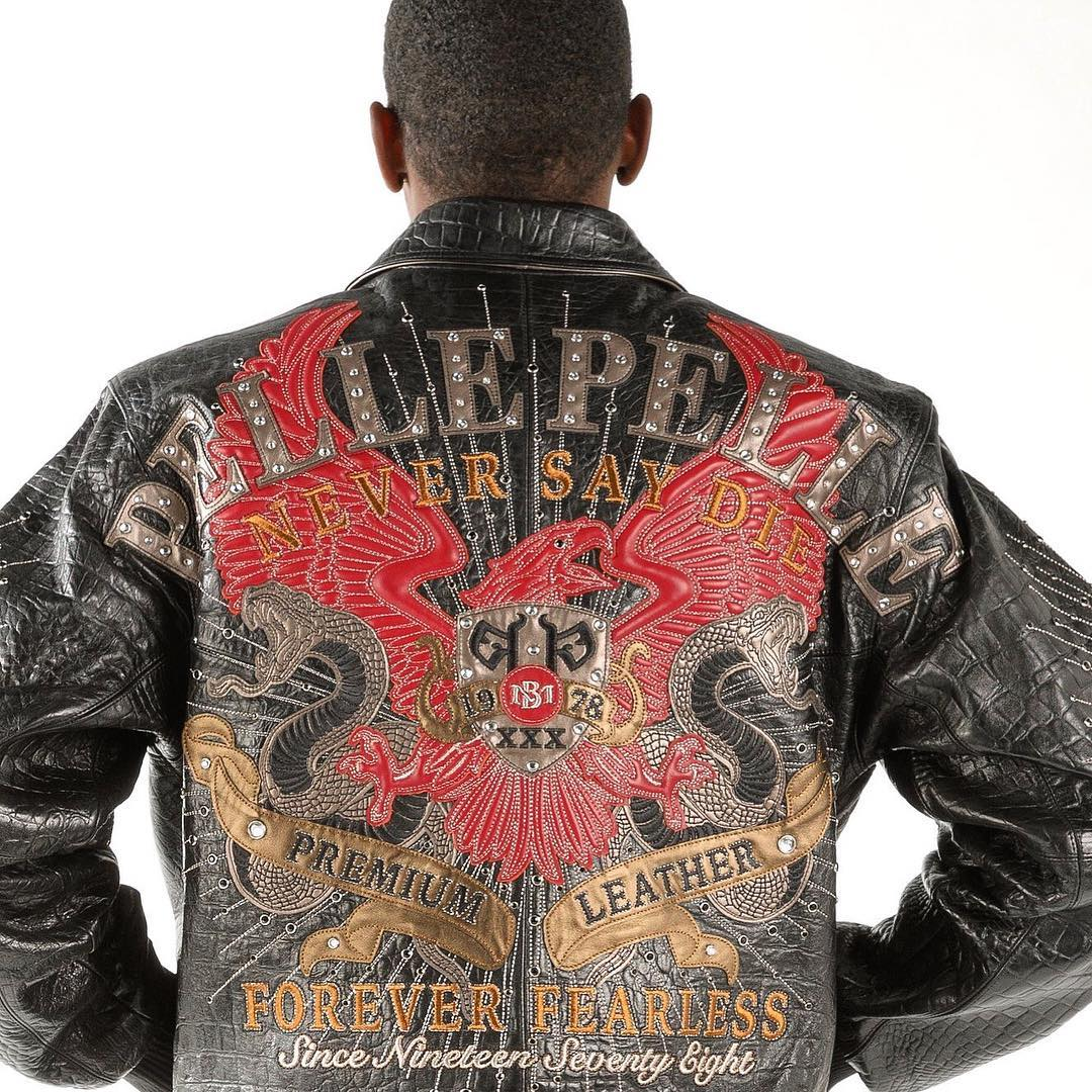Pelle Pelle Black MB Croc Leather Jacket | Forever Fearless