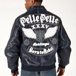 Pelle Pelle Navy Blue 1978 Leather Jacket | Born To Rebel view 2