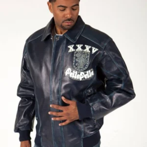 Pelle Pelle Navy Blue 1978 Leather Jacket | Born To Rebel