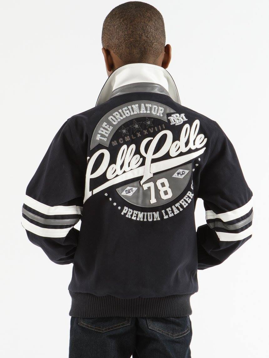 Pelle Pelle Kids 1978 MB Wool Jacket | Black & White view 2