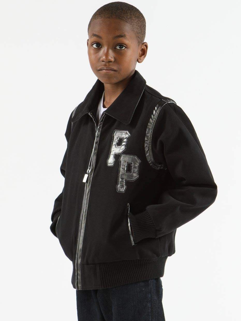 Pelle Pelle Kids Street Kings Wool Jacket | Black Jacket view 1