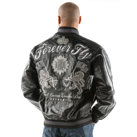 Pelle Pelle Men MB Varsity Leather Jacket | Forevert Fly view 2