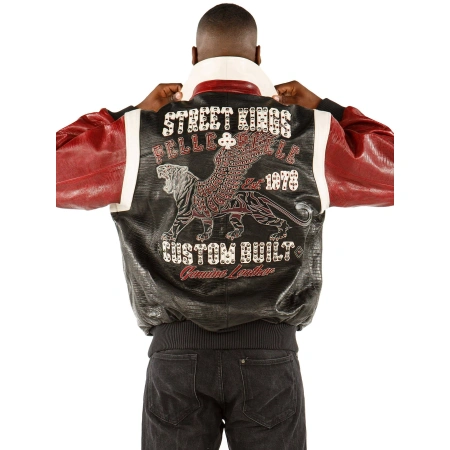 Pelle Pelle Men Street Kings Leather Jacket | Maroon Jacket view 2