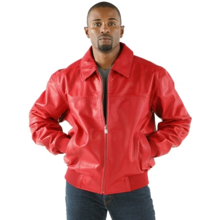 Pelle Pelle Men Red Soft Leather Jacket view 2