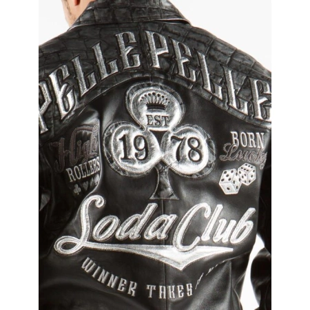 Pelle Pelle Men Black 1978 Soda Club Jacket | Leather Jacket view 4