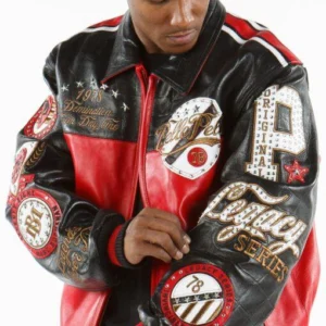 Pelle Pelle Legacy Series MB Leather Jacket | Red & Black view 2