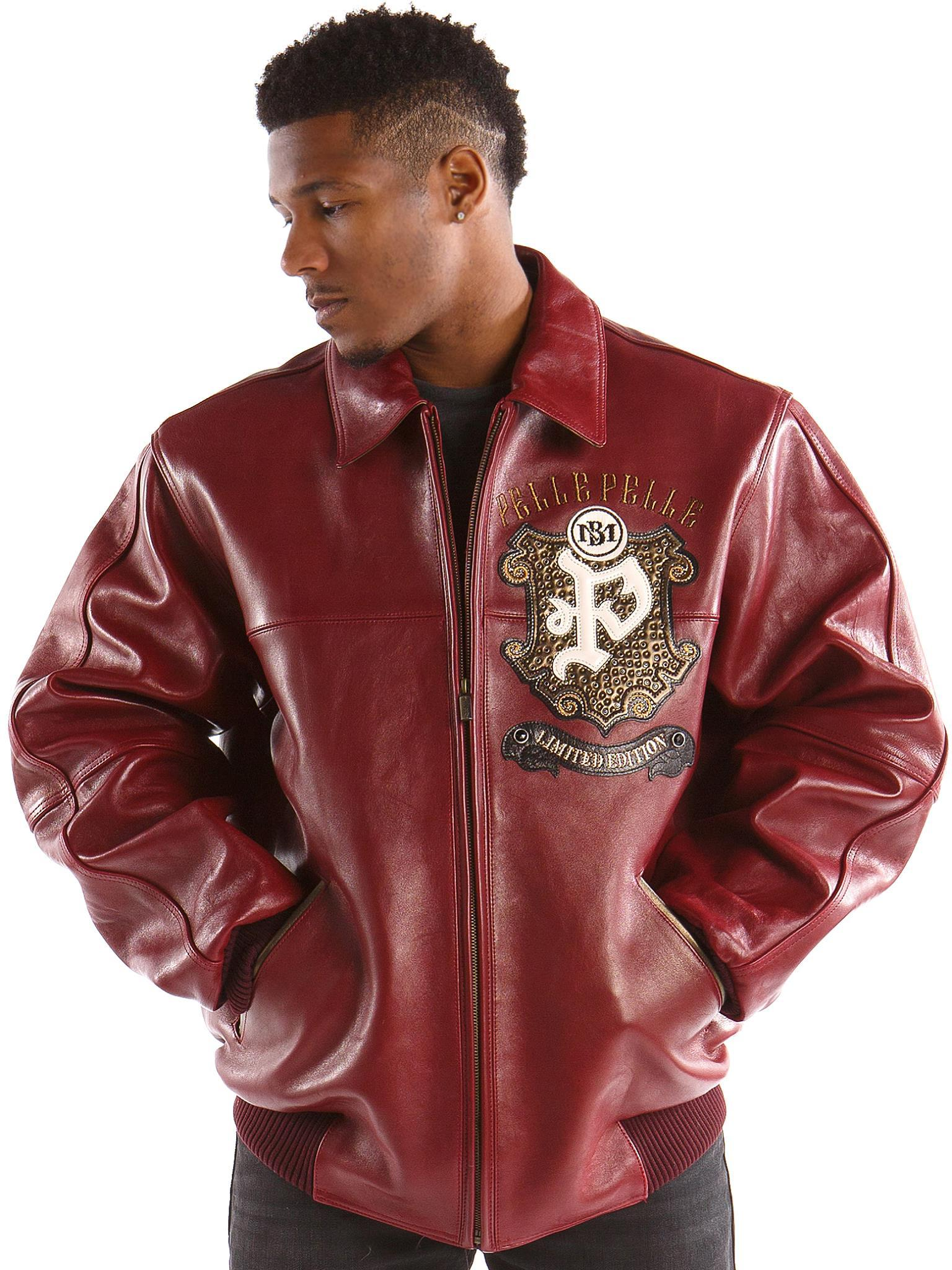 Pelle Pelle Maroon MB Leather Jacket | Men Jacket