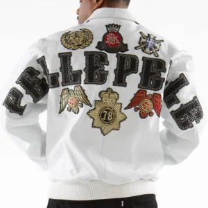 Pelle Pelle Patches MB White Leather Jacket | Men Jacket view 2