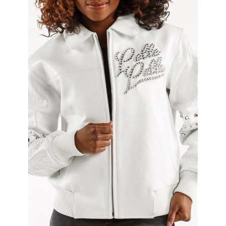 Pelle Pelle Women White MB Leather Jacket | The Original view 3