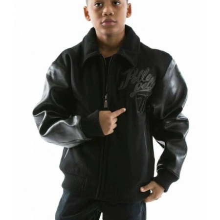Pelle Pelle Kids Legendary Black Jacket | Leather & Wool view 1