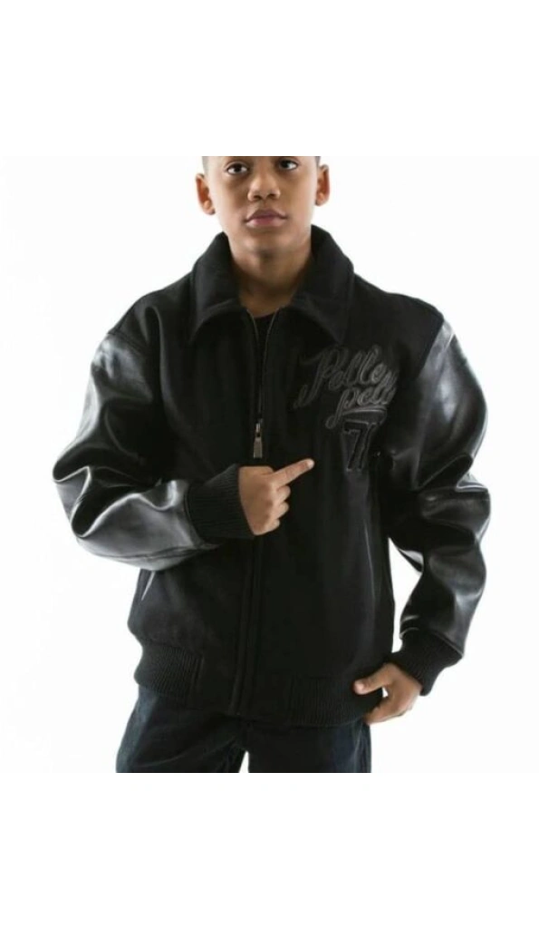 Pelle Pelle Kids Legendary Black Jacket | Leather & Wool