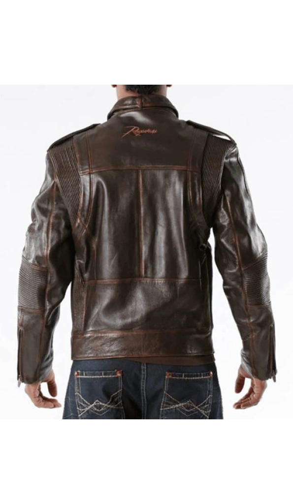 Pelle Pelle Dark Brown Men Biker Jacket | Leather Jacket