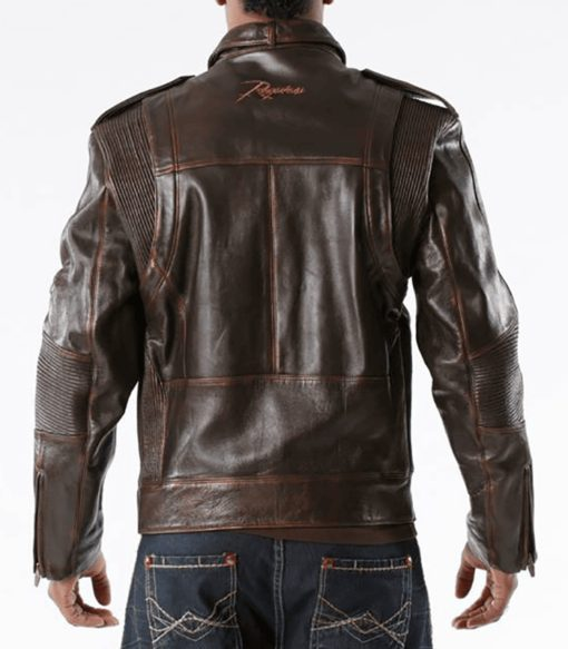 Pelle Pelle Dark Brown Men Biker Jacket | Leather Jacket
