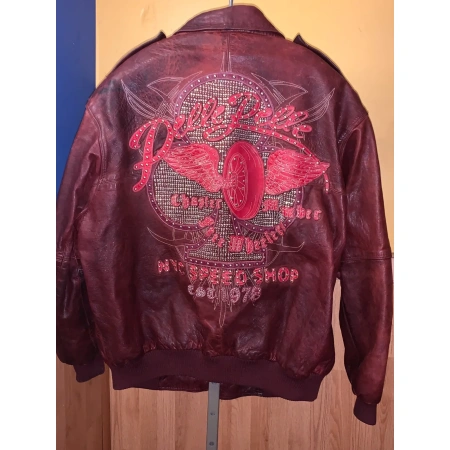 Pelle Pelle Free Wheeler Leather Jacket | Maroon Jacket view 2