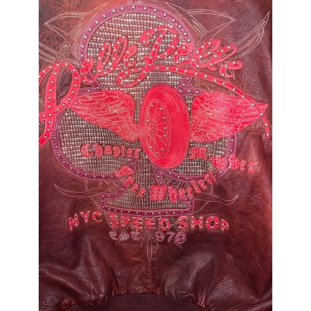 Pelle Pelle Free Wheeler Leather Jacket | Maroon Jacket view 4