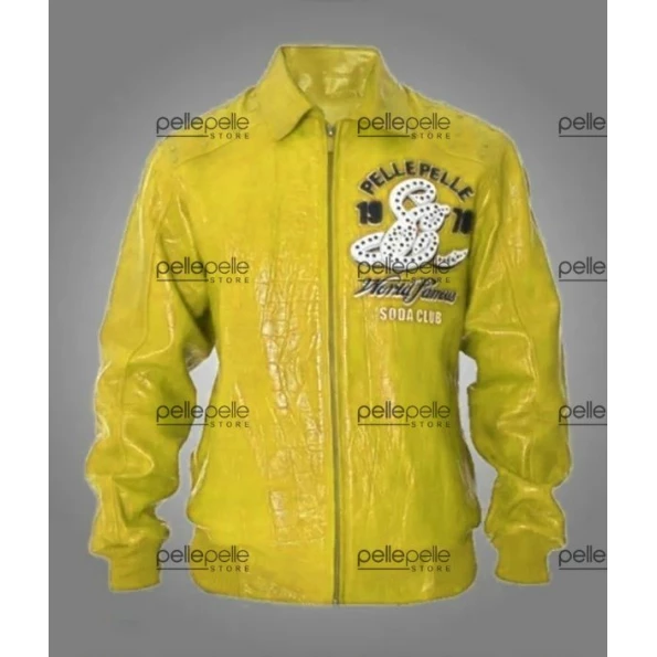 Pelle Pelle Soda Club Yellow Leather Jacket | MB Jacket