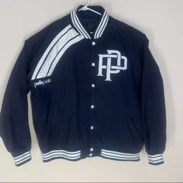 Pelle Pelle Varsity Wool Navy Blue Jacket | Men & Women
