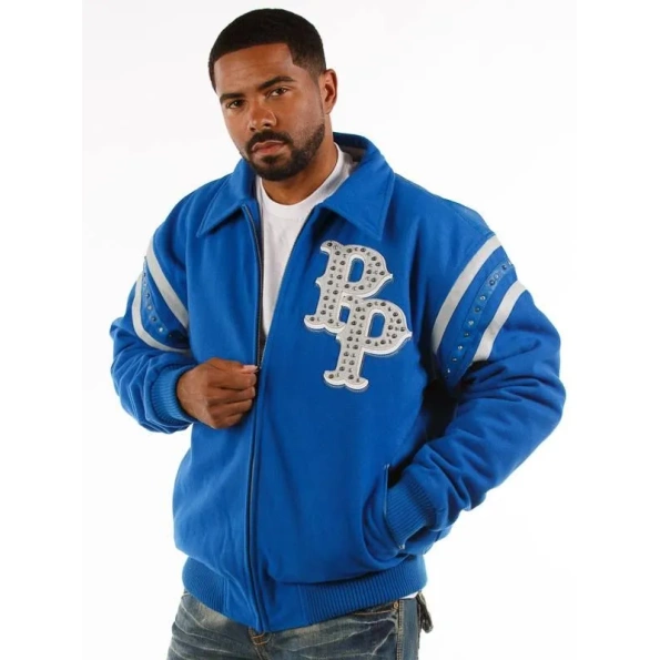 Pelle Pelle Men Blue Detroit Wool Jacket | MB Jacket
