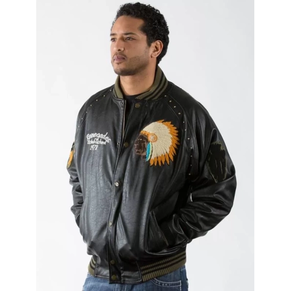Pelle Pelle Renegades Black Bomber Jacket | Leather Jacket view 2