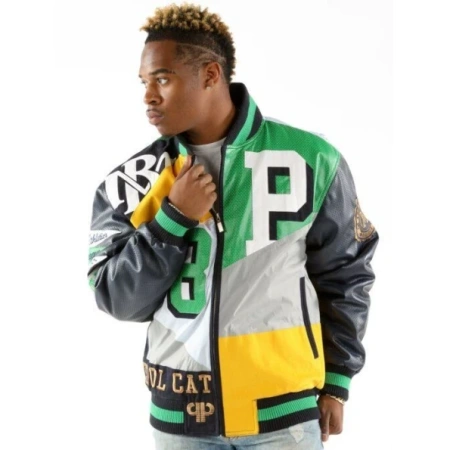 Pelle Pelle Cool Cat Men MB Leather Jacket | Varsity Jacket view 3