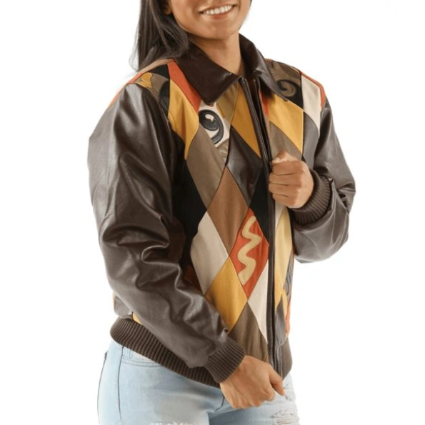 Pelle Pelle Diamond Retro Women Jacket | Dark Brown Jacket view 2