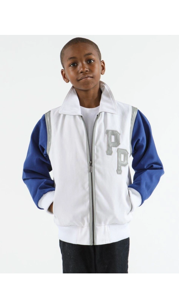 Pelle Pelle Kids MB Street Kings Wool Jacket | White Jacket