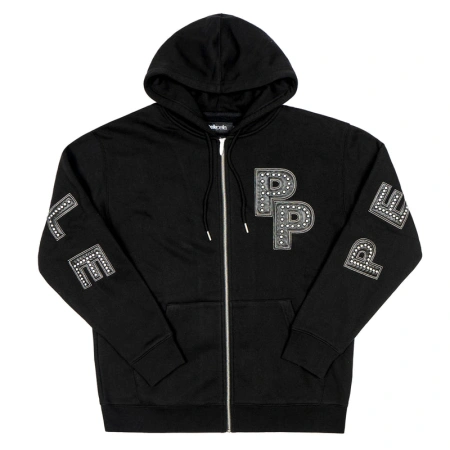 Pelle Pelle Black Wool Stone Hoodie | Men & Women