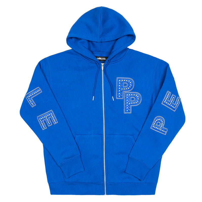Pelle Pelle Blue Wool Stone Hoodie | Men & Women