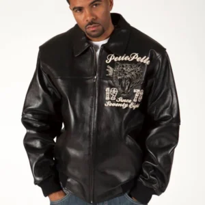 Pelle Pelle Black World Finest Tiger Jacket | Leather Jacket