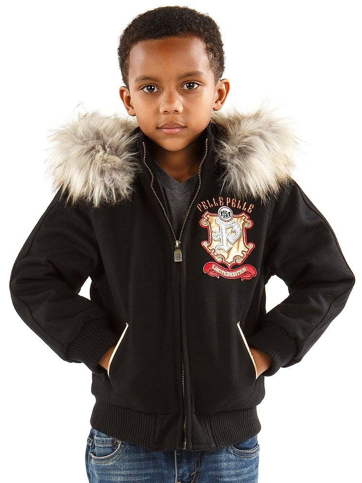 Pelle Pelle Black Legend Series Kids Jacket | Wool Jacket view 1