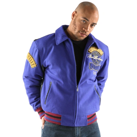 Pelle Pelle Men World Tour Purple MB Jacket | Leather & Wool