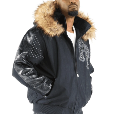 Pelle Pelle Men Airbourne Fur Hood Jacket | Leather & Wool