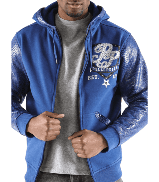 Pelle Pelle King Of Thrones Blue Hood Jacket | Men Jacket view 3
