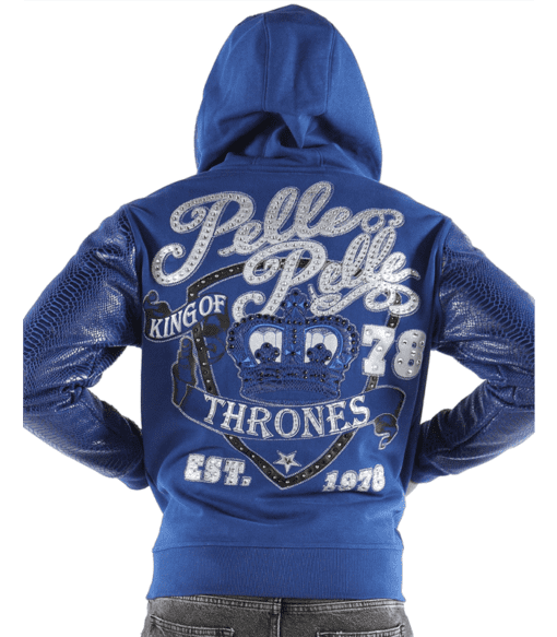 Pelle Pelle King Of Thrones Blue Hood Jacket | Men Jacket
